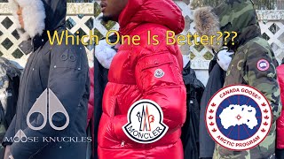 MONCLER VS CANADA GOOSE VS MOOSE KNUCKLES  IS MOOSE KNUCKLES THE BEST [upl. by Marelya271]