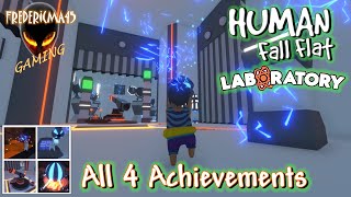 Human Fall Flat LABORATORY level  Full Walkthrough  All 4 Achievements  FREE PC XBox PS4 PS5 [upl. by Ahseinar923]