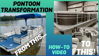 Complete Pontoon Restoration  Instructional  1996 JC Pontoon [upl. by Iliak]