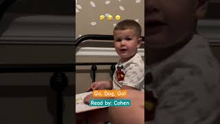 “Go Dog Go” read by Cohen 😂  2024  2024shorts toddlerlife godoggo books storytime cute [upl. by Quartas]