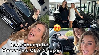 Autoübergabe Mercedes CLA Coupé 😍  Sarah Anca ❤️ [upl. by Siuqramed]