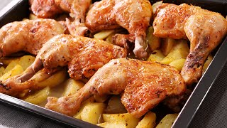 Pollo al Horno Asado con Patatas  Receta muy Fácil Económica y Abundante [upl. by Scherle]