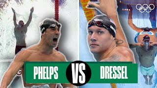 Michael Phelps 🆚 Caeleb Dressel  100m Butterfly  Headtohead [upl. by Anidem]