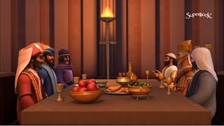 Superbook  The First Christmas Official Clip  The Wise Men and King Herod [upl. by Ainezey]