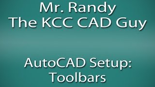 AutoCAD 2015 Turning on Toolbars [upl. by Barbour331]