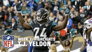 TJ Yeldon Highlights Week 7  Jaguars vs Bills  NFL [upl. by Ahgem]