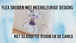 Silhouette  Flex snijden met Meer kleurige designs [upl. by Aernda]