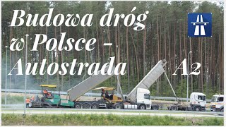 Budowa dróg w Polsce  Autostrada A2  Construction of roads in Poland  Highway A2 [upl. by Stevy]