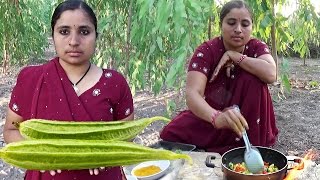 Cooking of Healthy Ridge Gourd Recipe  Perfect Wild Survival Food  Rare Village Food  బీరకాయ కూర [upl. by Celtic39]