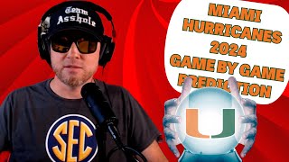 2024 MIAMI HURRICANES GAME BY GAME PREDICTION  COLLEGE FOOTBALL [upl. by Jocelyn260]