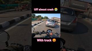 Ajj toh Bach Gaya 😭 crash higway road truck rashdriving car youtubeshorts shortvideo short [upl. by Aenat]