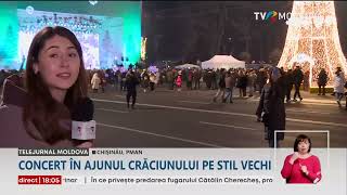 Ajunul Crăciunului pe stil vechi sărbătorit în centrul Chișinăului [upl. by Darrill]