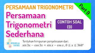 Persamaan Trigonometri Matematika Kelas 11 •Part 9 Contoh Soal Persamaan Trigonometri Sederhana 5 [upl. by Rodavlas]