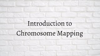 Introduction to Chromosome Mapping [upl. by Oiludbo]