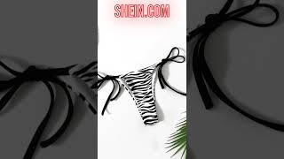 Zebra Striped Thong Bikini Look for 2023 🤍🖤 shorts trending [upl. by Ventre]