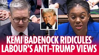 Kemi Badenock ridicules Labours antiTrump hypocrisy at her first PMQs [upl. by Johiah]