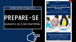 Apostila Prefeitura Araçatuba SP Assistente Administrativo 2022 [upl. by Herrington]