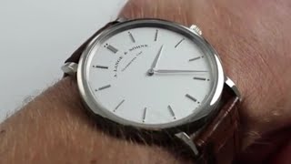 A Lange amp Sohne Saxonia Thin 211026 Luxury Watch Review [upl. by Sexela717]