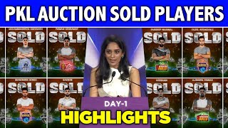 Pro Kabaddi 2024 Auction Day 1 Highlights  PKL 2024 Auction Sold Players List [upl. by Bartie]