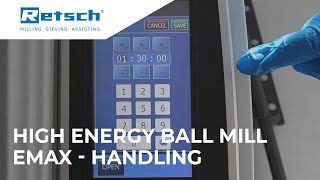 High Energy Ball Mill Emax  Handling RETSCH highenergyballmill laboratoryinstruments [upl. by Cowie417]