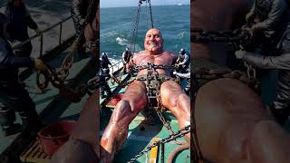 GIANT sea creature caught by fishermen at sea🌊🐟⛓️⛓️ [upl. by Spatz]