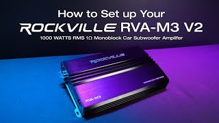 How To Set Up Rockville RVAM3 Version 1 amp 2 4000w Peak1000w RMS  1 Ohm Mono Car Amp [upl. by Steel686]