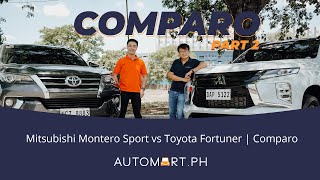 Mitsubishi Montero Sport vs Toyota Fortuner Part 2 Automart Comparo [upl. by Bertrand]