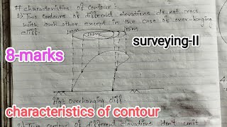 Characteristics of contour  surveyingII [upl. by Arymas988]