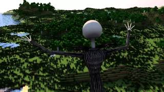 NIGHTMARE BEFORE CHRISTMAS Minecraft Animation Whats this Parody Jack Skellington [upl. by Karalee]