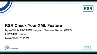 RSR Check Your XML File [upl. by Lierbag]