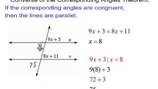 Geometry Ch 33 Proving Lines Parallel [upl. by Chemar949]