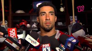 Ian Desmond discusses the Nats struggles at the plate against the Giants [upl. by Hareehat]