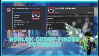 ROBLOX GROUP FINDER TUTORIAL 2023 NO DOWNLOADS [upl. by Shirlie]