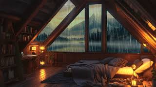 Rainy Night in a Cozy Cabin  Relax amp Sleep [upl. by Atiuqam79]