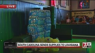 USC fans students send supplies to help Louisiana flood victims [upl. by Einaled584]