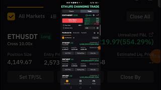 Ethusdt Long 2572 shorts crypto bitcoin futuretrade leverage ethereum altcoin investing [upl. by Yrojram698]