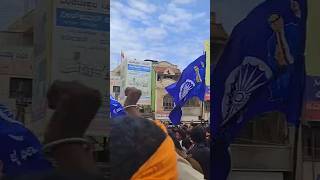 Ambedkar Jai Bhim Bheem flag in Hindu Maha Ganapathi Ganapati Davangere davanagere davangere [upl. by Poore]