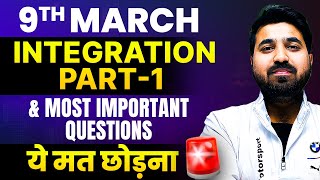 Get Full Marks in Integration  Part  1 amp Most IMPORTANT QUESTIONS for Maths Board 2024🔥 [upl. by Trawets]