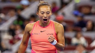 Zheng SHOCKS Krejcikova To Reach WTA Finals Final [upl. by Pega]