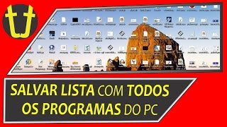 Windows  Como SALVAR uma lista com TUDO INSTALADO no PC [upl. by Oicangi611]