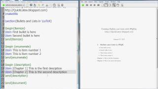 Latex Tutorial Itemize Enumerate Description and Inparaenum lists in latex [upl. by Mogerly]