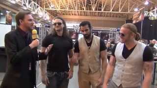 WWE 3MB Heath Slater Drew McIntyre Jinder Mahal AfterBuzz TV Interview Wrestlemania Axxess April [upl. by Novyart]