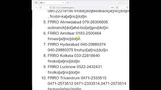 FRRO Addresses and Email ids In India [upl. by Macey397]