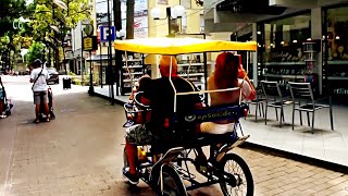 Nice Family Tandem Quadricycle Cycling in Italy [upl. by Ihtraa]