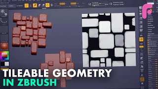 Making Tileable Geometry Maps in ZBrush [upl. by Claudian]