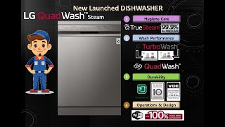 LG DFB424DFB532 True Steam Dishwasher Unboxing First Look  Review Demo installation Guide Tutorial [upl. by Fabriane]