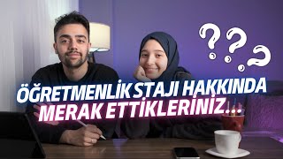 ÖĞRETMENLİK STAJI HAKKINDA MERAK ETTİKLERİNİZ  SINIF ÖĞRETMENLİĞİOKUL ÖNCESİ [upl. by Cherie]