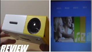 REVIEW YG300 Mini LED Pocket Projector HDMI [upl. by Hizar]