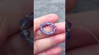 1 minute making beaded earrings how to make circle bicone earrings [upl. by Addiego174]