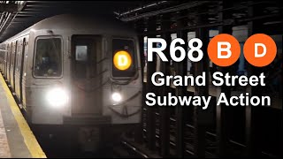 NYC MTA Subway Grand Street R68 B D Trains Action [upl. by Radcliffe]